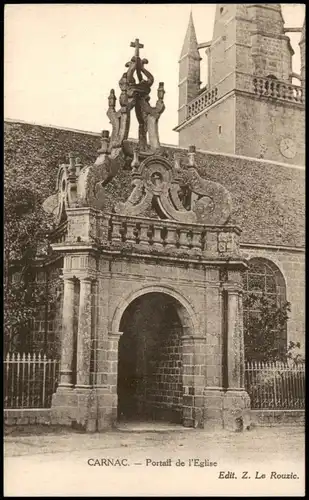 CPA Carnac Portail de l'Eglise, Kirche Church 1910