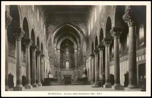 Cartoline Monreale Interno della Cattedrale (Sec. XII) 1930