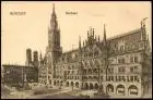Ansichtskarte München Rathaus, Marienplatz 1916