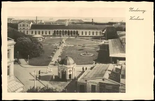 Ansichtskarte Norderney Pavillon und Kurhaus 1934