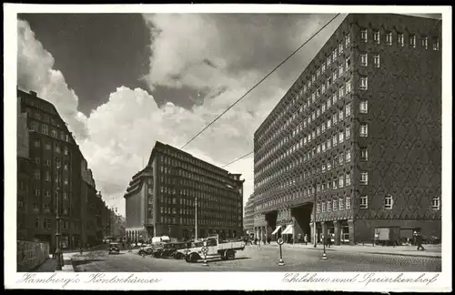 Ansichtskarte Hamburg Hamburg's Kontorhäuser Chilehaus und Sprinkenhof 1928
