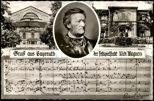 Bayreuth Mehrbildkarte u.a. mit Richard-Wagner-Festspielhaus 1960