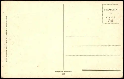 Künstlerkarte (Art) aus Italien; Motiv: Fluss, kleiner Wasserfall 1920