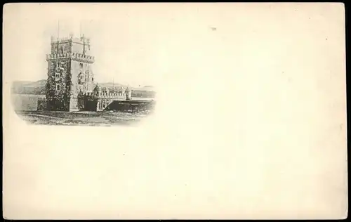 Postcard Lissabon Torre de Belém / Turm von Belem 1899