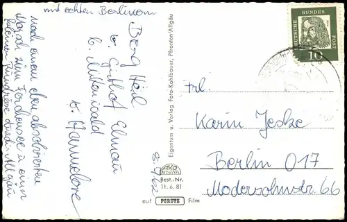 Ansichtskarte Schwangau Schloss Neuschwanstein und Umgebung 1962