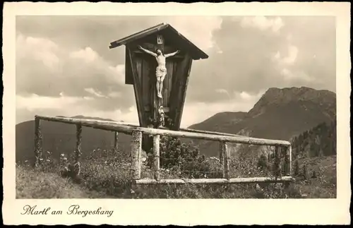 Ansichtskarte  Martl am Bergeshang - Fotokarte Jesuskreuz 1930