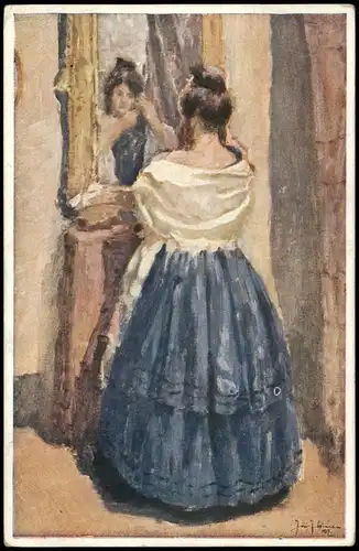 JIRI HERMAN Koketka - Kokette Künstlerkarte: Gemälde / Kunstwerke 1928