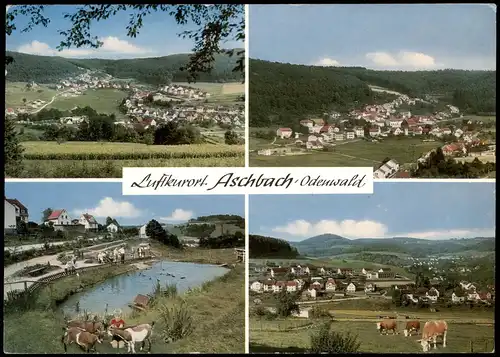 Ansichtskarte Aschbach-Wald-Michelbach 4 Bild Stadtansichten 1971