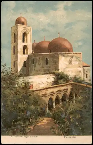 Palermo Palermo (Palermu) Künstlerkarte S. Giovanni degli Eremiti Palermo 1900