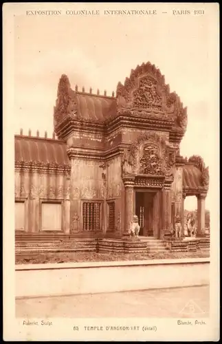 Paris TEMPLE D'ANGKOR-VAT Exposition Coloniale Internationale 1931