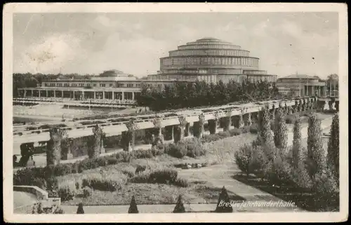 Postcard Breslau Wrocław Jahrhunderthalle Hala Stulecia 1930