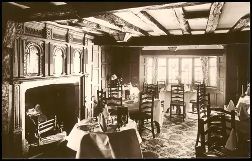 Postcard Stratford-upon-Avon White Swan Coffee Room 1930