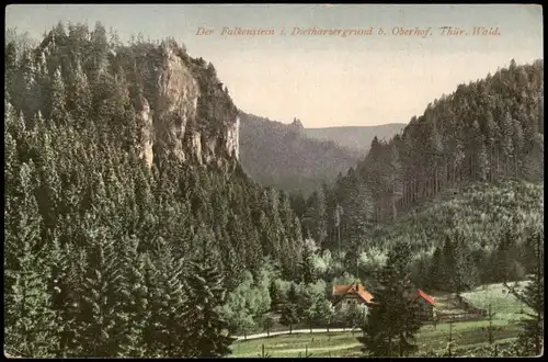 Oberhof (Thüringen) Der Falkenstein Dietharzergrund Thür. Wald 1912