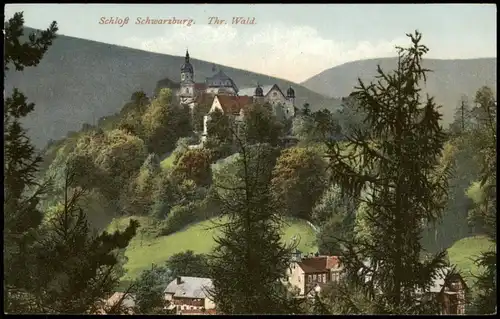 Ansichtskarte Schwarzburg Schloss Schwarzburg 1913