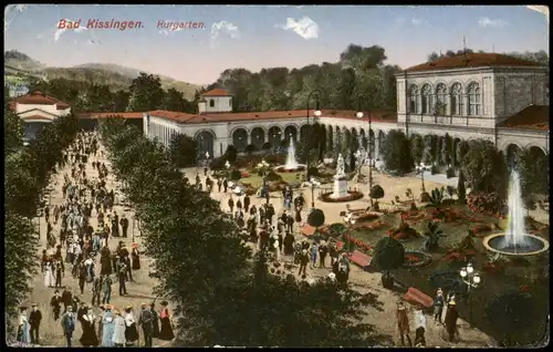 Ansichtskarte Bad Kissingen Kurgarten 1915