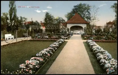 Ansichtskarte Erfurt Stadtpark 1912