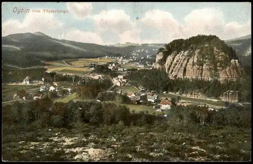 Ansichtskarte Oybin vom Töpferberge 1911