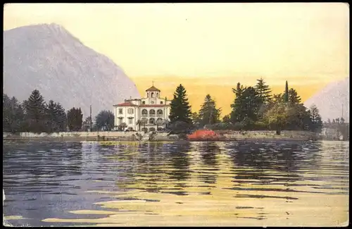 Ansichtskarte Melide Lago di Lugano. Villa Stimmungsbild 1912