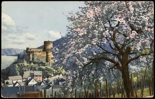 Ansichtskarte  Stimmungsbild: Ort Baumblüte Festung Photochromie 1912