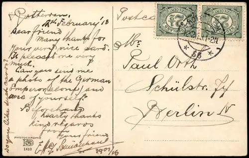 Postkaart Zaandam Windmühlen Stimmungsbild Photochromie 1913