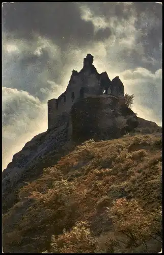 Ansichtskarte  Stimmungsbild: Burg Wolkenspiel Lichtspiel Photochromie 1912