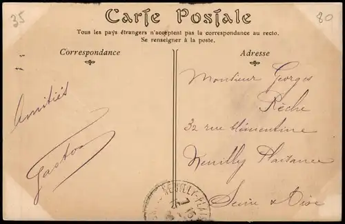 CPA Mers-les-Bains La Falaise Kinder am Strand Segelboot 1906