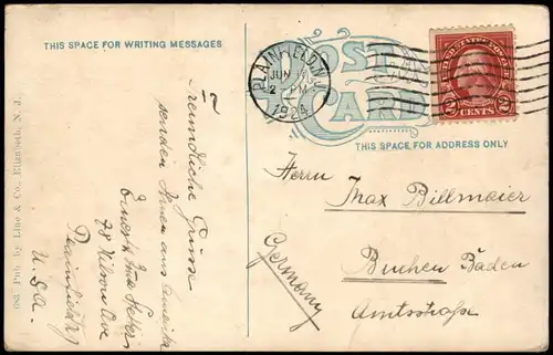 Postcard Plainfield (New Jersey) Brook Scene 1924