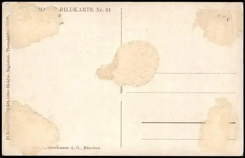 Frühling G. Segantini Künstlerkarte: Gemälde / Kunstwerke Frau mit Pferden 1912