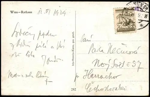 Ansichtskarte Wien Wiener Rathaus 1929