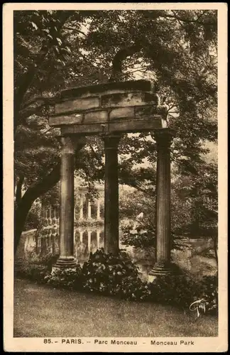 CPA Paris Park Parc Monceau 1937
