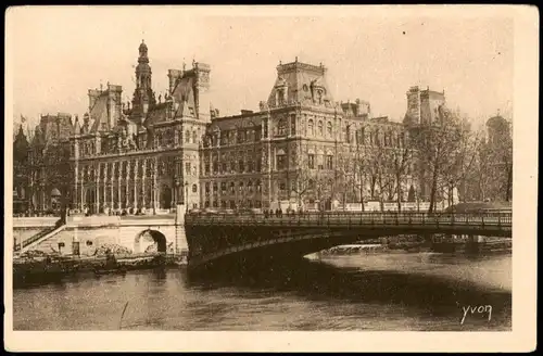 CPA 9. Hôtel de Ville-Paris L' Hotel de Ville Town Hall 1920