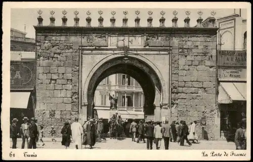 Postcard Tunis تونس La Lorte de France 1920