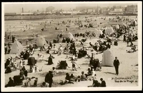 CPA Cherbourg-Octeville Vue de la Plage (Strand) 1930