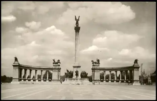 Postcard Budapest Millenniumi emlékmü 1960