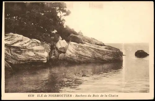 .Frankreich ILE de NOIRMOUTIER Rochers du Bois de la Chaize 1920