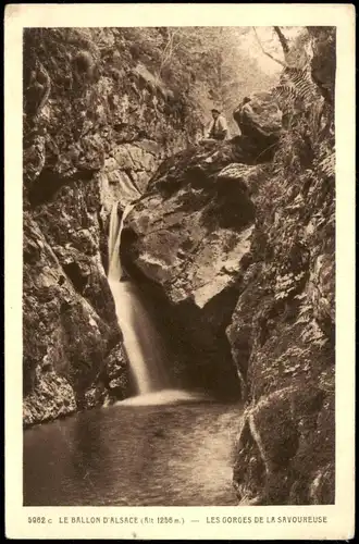 CPA .Frankreich LE BALLON D'ALSACE LES GORGES DE LA SAVOUREUSE 1930