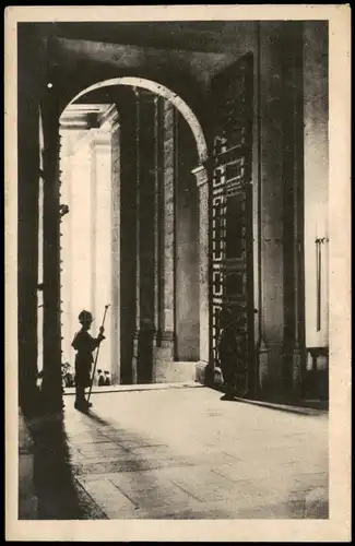 Postcard Vatikanstadt Rom Vatikan, Eingang mit Wache 1930