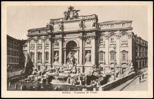 Cartoline Rom Roma Fontana di Trevi Trevibrunnen 1920