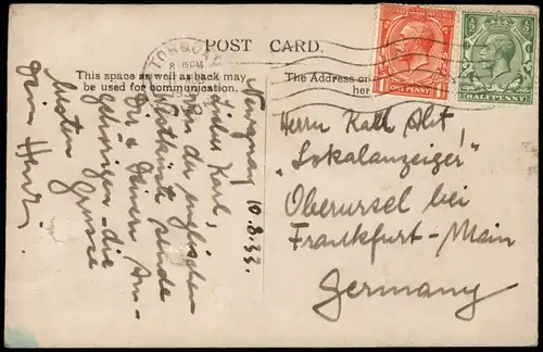 Postcard Newquay PINNACLE ROCK, Holywell 1943