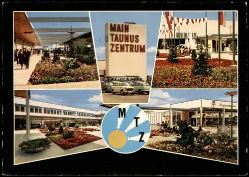Frankfurt am Main EKZ Main-Taunus-Zentrum Einkaufszentrum Mehrbild-AK 1966