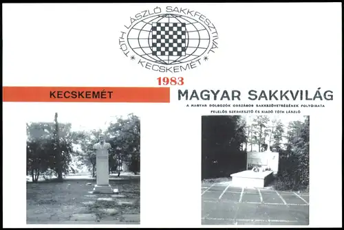 Postcard Kecskemét Kecskemet Schach Chess - Spiel MAGYAR SAKKVILÁG 1983