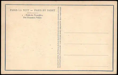 CPA Paris Palais du Trocadéro 1920