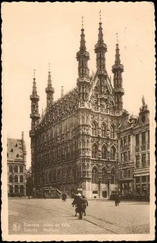 Löwen Louvain Hôtel de Ville, Stadhuis, Platz am Stadthaus 1920