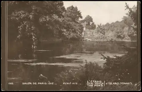 CPA Paris SALON DE PARIS Künstlerkarte "Etang, Teich, Pond" 1912