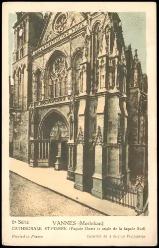 Vannes CATHEDRALE ST-PIERRE (Façade Ouest et angle de la façade Sud) 1920