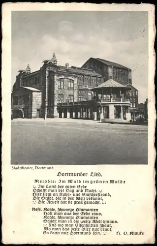 Ansichtskarte Dortmund Stadttheater Dortmunder Lied 1943