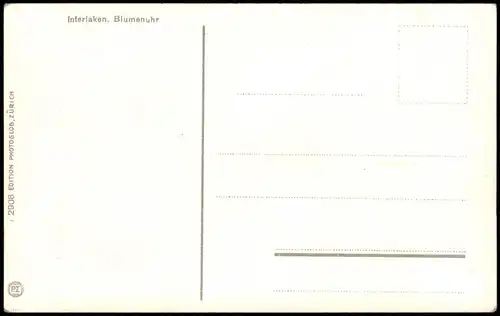 Ansichtskarte Interlaken Blumenuhr 1912