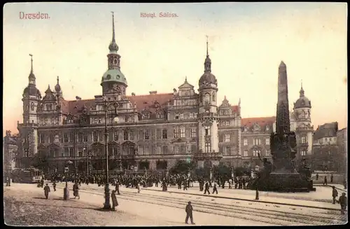 Ansichtskarte Innere Altstadt-Dresden Stadtschloß - REPRO 1908/2002