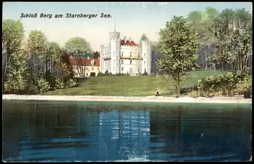 Ansichtskarte Berg (Starnbergersee) Schloss Berg 1912