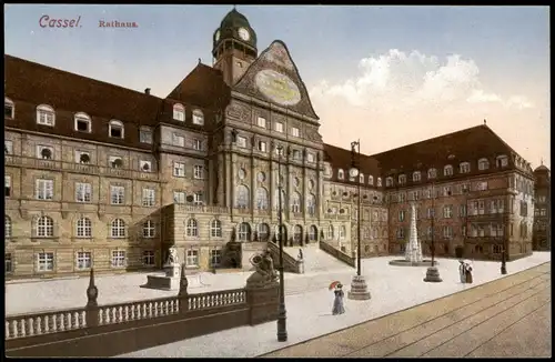 Ansichtskarte Kassel Cassel Rathaus 1913